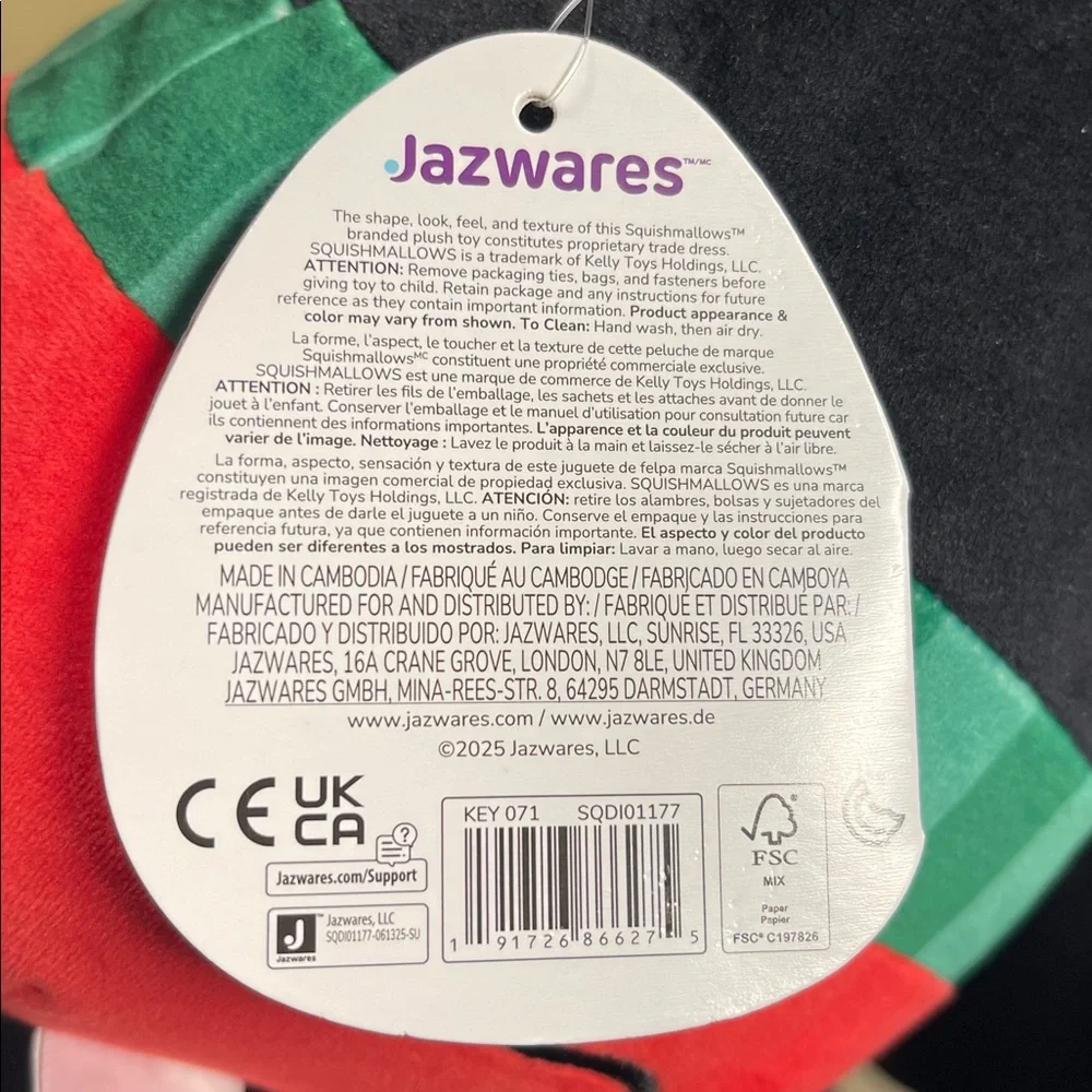 Squishmallow Disney Mickey Mouse with Santa Hat NWT - Picture 5 of 9